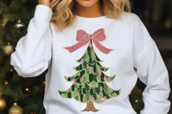 Coquette Christmas PNG | Pink and Green Christmas Tree Product Image 3