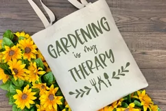 Gardening Is My Therapy SVG | Garden Quote Cut File Product Image 3