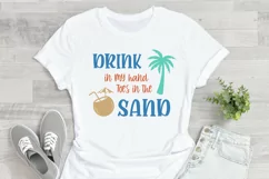 Drink In My Hand Toes In The Sand SVG | Summer Cut File Product Image 3