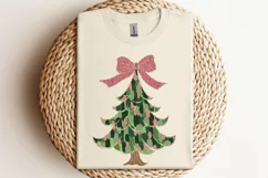 Coquette Christmas PNG | Pink and Green Christmas Tree Product Image 5