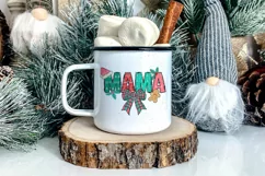 Christmas Mama PNG | Pink and Teal Mama | Christmas PNG Product Image 3
