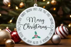 Merry Christmas SVG | Christmas Round Sign SVG Product Image 2