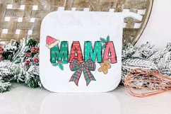 Christmas Mama PNG | Pink and Teal Mama | Christmas PNG Product Image 4