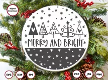 Merry and Bright SVG | Christmas Trees Christmas Sign Cut Fi Product Image 3