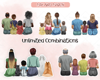 All Ages Family Bundle, Mother, Father, Kids, Dogs, Cats Product Image 9
