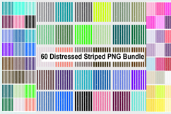 Distressed Stripe PNG Bundle, Retro Grunge Striped Product Image 1