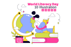 10 World Literacy Day Illustration Product Image 1