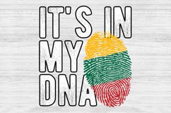 It&#039;s in my DNA Lithuania Flag Fingerprint PNG Sublimation Product Image 1