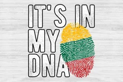 It's in my DNA Lithuania Flag Fingerprint PNG Sublimation Product Image 1
