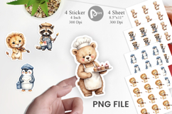 Little Animal Jobs Sticker Product Image 1