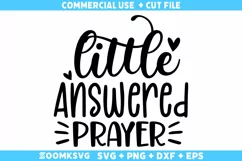 Little answered prayer SVG | Baby Sayings SVG | Baby Shirt Product Image 1
