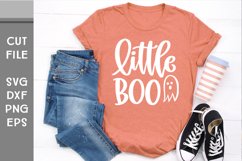 Little Boo and Big Boo, Hand Lettered Halloween Matching SVG Product Image 3