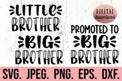 Little Brother Big Brother SVG - New Baby SVG - Sibling SVG Product Image 1