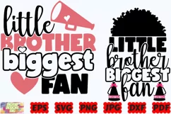 Little Brother Biggest Fan SVG | Cheer SVG | Sport SVG | PNG Product Image 2