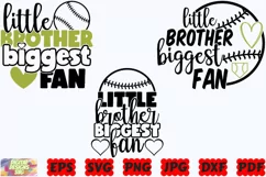 Little Brother Biggest Fan SVG | Softball SVG | Sport SVG Product Image 3