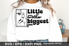 Basketball SVG Design - Little brother biggest fan Product Image 5