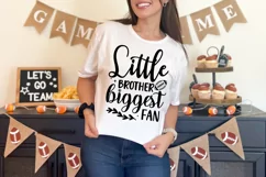 Little Brother biggest fan SVG , Football mom SVG Product Image 3