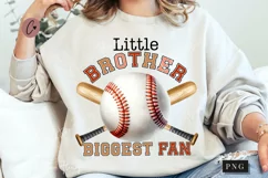 Little Brother Biggest Fan PNG | Baseball PNG Product Image 2