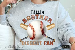 Little Brother Biggest Fan PNG | Baseball PNG Product Image 3