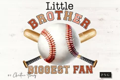 Little Brother Biggest Fan PNG | Baseball PNG Product Image 1