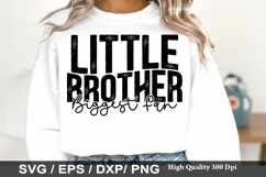 Little Brother Biggest Fan - Baseball SVG Design Product Image 1