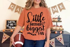 Little Brother biggest fan SVG , Football mom SVG Product Image 2