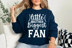 Little brother biggest fan SVG , Sports SVG , Baseball Quote Product Image 2