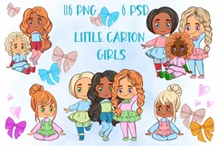 Little cardboard girls, fantasy, custom portrait Product Image 1