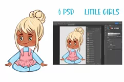 Little cardboard girls, fantasy, custom portrait Product Image 3