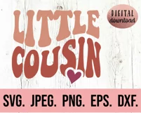 Matching Cousin SVG - Cousin Crew Design - Cousin Retro Wavy Product Image 5