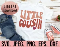 Matching Cousin SVG - Cousin Crew Design - Cousin Retro Wavy Product Image 4
