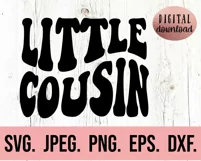 Cousin SVG - Matching Cousin Crew Design - Cousin Retro Wavy Product Image 5