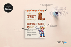 Printable Little Cowboy Baby Shower Invitation Template Product Image 6
