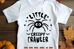 Halloween Baby Svg - Little Creepy Crawler, Happy Halloween Product Image 1