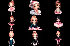 Little Dancer Ballerina Clipart PNG Product Image 3