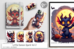 Digital Paper Halloween Demon Spark Product Image 1