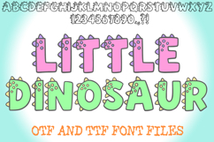 Little Dinosaur Prehistoric Alphabet Lettering ABC Text Font OTF Cartoon Illustration by Squeeb Creative