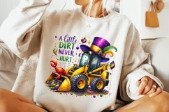 A Little Dirt Never Hurt PNG, Mardi Gras Bulldozer PNG Product Image 3