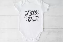 little diva svg, funny baby svg, girl svg, little girl svg, baby svg
