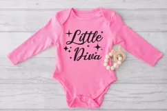 little diva svg, funny baby svg, girl svg, little girl svg, baby svg