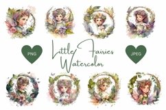 Little Fairies in Watercolor - Sublimation - Digital Bundle Product Image 1