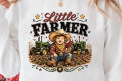 Little Farmer PNG, Farm Boy Tractor Shirt Design, Country Ki Product Image 2