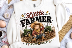 Little Farmer PNG, Farm Boy Tractor Shirt Design, Country Ki Product Image 4