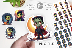Halloween Franky Bolt Sticker Product Image 1
