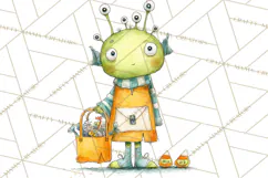 Kids Halloween Clipart PNG, Cute Characters & Props Product Image 2