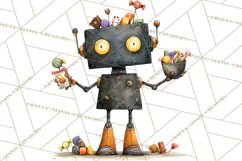 Kids Halloween Clipart PNG, Cute Characters & Props Product Image 4