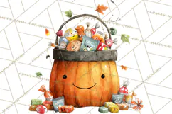Kids Halloween Clipart PNG, Cute Characters & Props Product Image 3