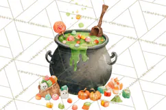 Kids Halloween Clipart PNG, Cute Characters & Props Product Image 2