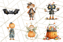 Kids Halloween Clipart PNG, Cute Characters &amp; Props Product Image 4