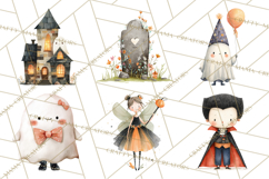Kids Halloween Clipart PNG, Cute Characters &amp; Props Product Image 7